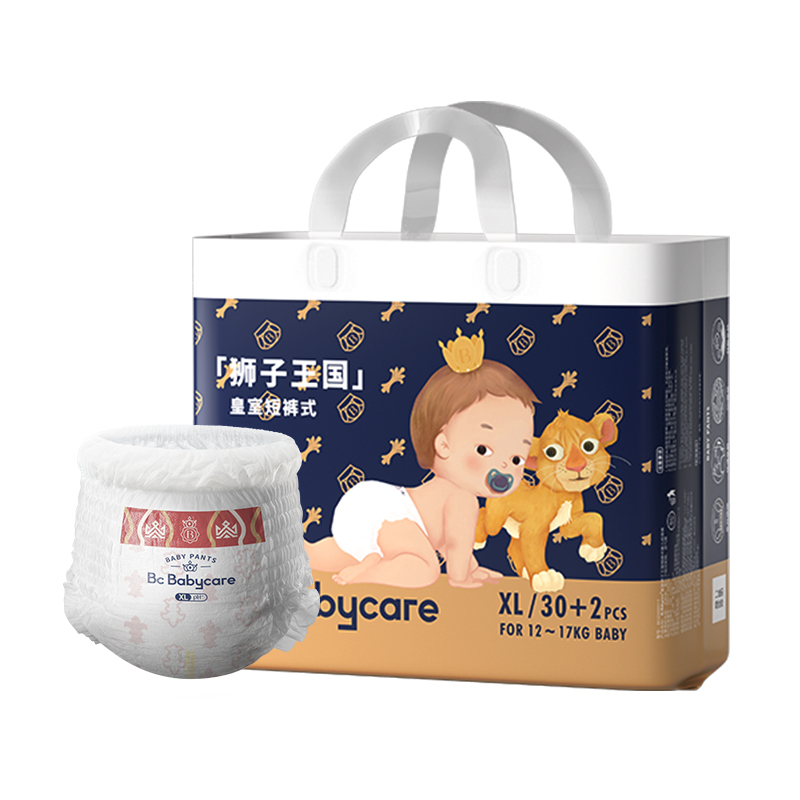 Bc BabycareBC2009011 皇室狮子王国短裤式婴儿纸尿裤 正装 XL码-32片/包（单位：张）） 蓝色
