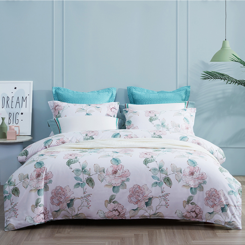 梦洁家纺纯棉印花四件套：瑶叶1010100295   （单位：套） 花色