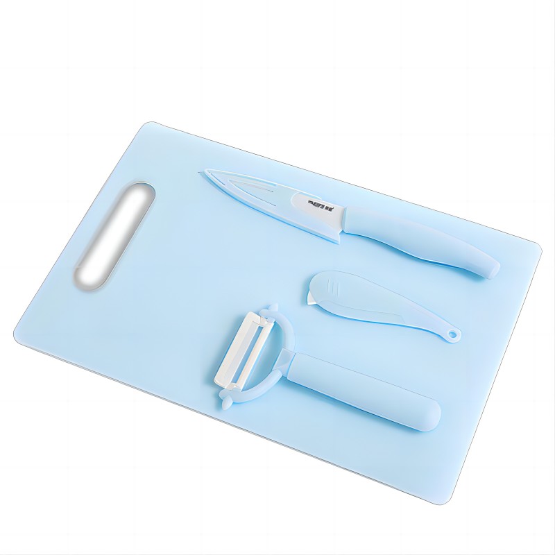 美瓷（mycera）陶瓷刀合家圆系列陶瓷水果刀四件套礼盒TM02  （单位：套） 蓝色