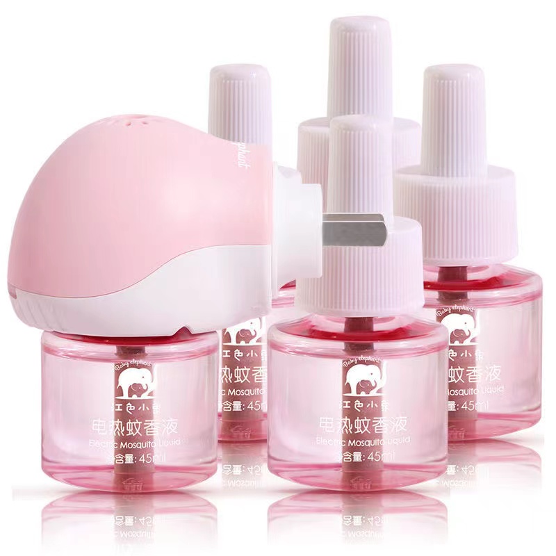 红色小象电热蚊香液套装一拖4（单位：套） 粉色