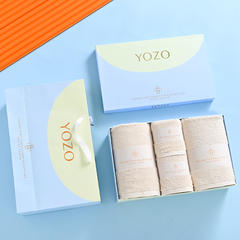 优竹世家 YOZO  阿瓦提-6  5A抗菌长绒棉2毛巾2浴巾四件套礼盒装 （单位：套） 混色随机