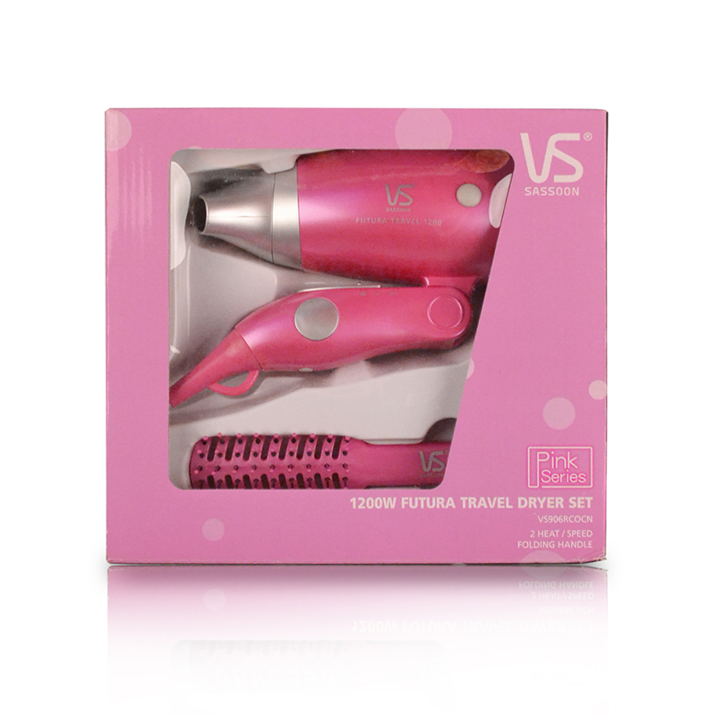沙宣1200W时尚造型旅行电吹风套装 VS906RCOCN（单位：个） 玫瑰红色