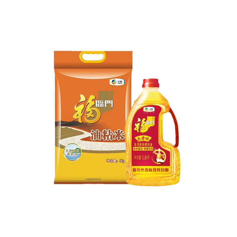 福临门粮油组合5kg+1.8L(油粘米5kg+非转1.8升） 自然色