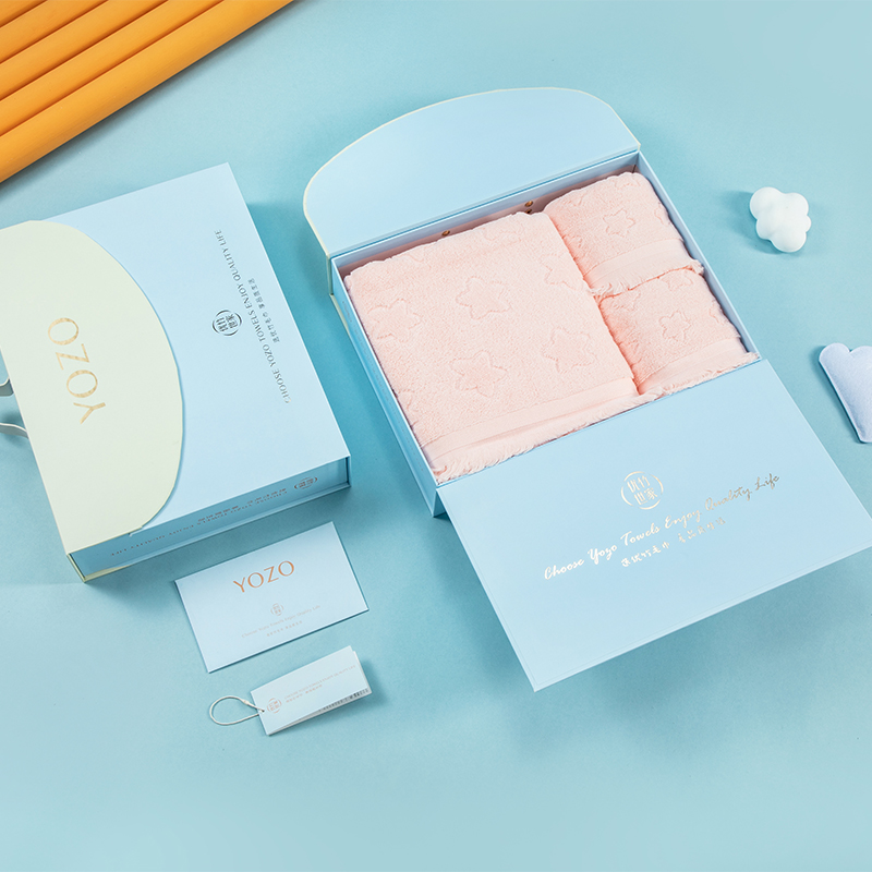 优竹世家 YOZO  星语-5  5A抗菌纯棉2毛巾1浴巾三件套礼盒装 （单位：套） 混色随机