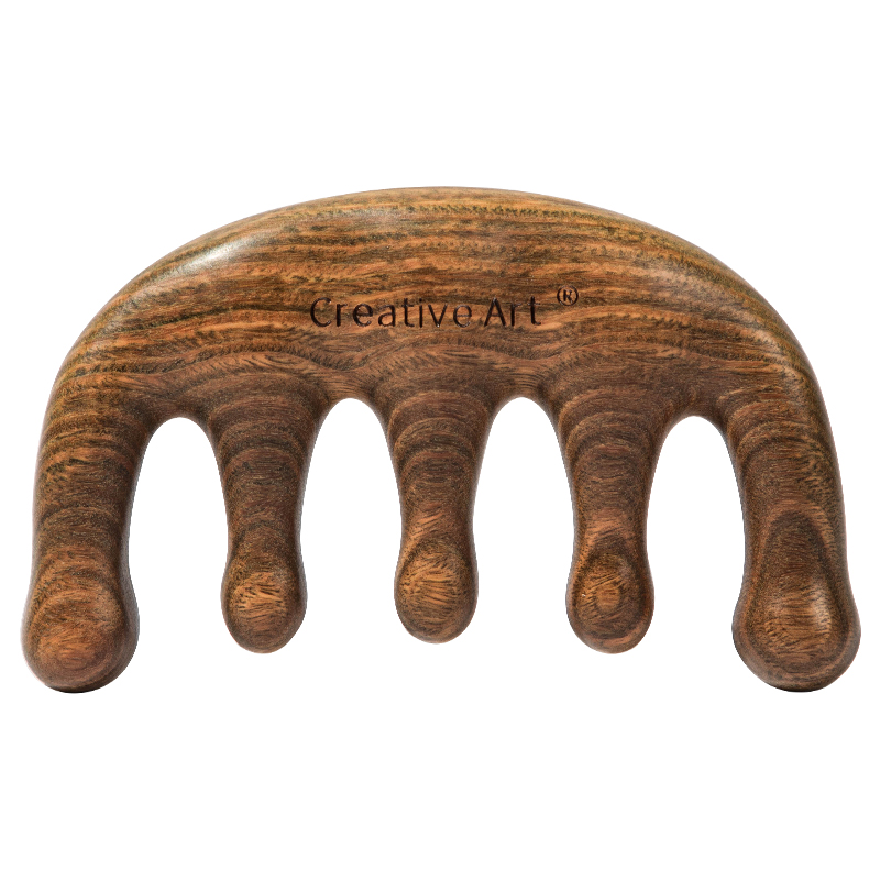 Creative art头部经络按摩绿檀木梳A0302（单位：把） 绿檀木