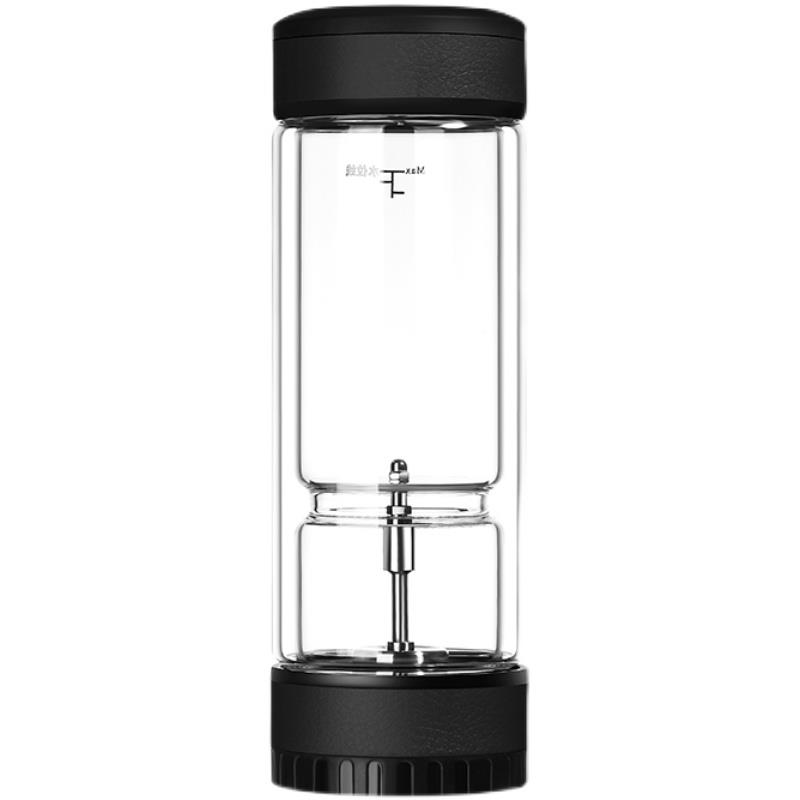 茶之恋 茶水分离双层玻璃杯 CZL-016-70S 380ml 黑色