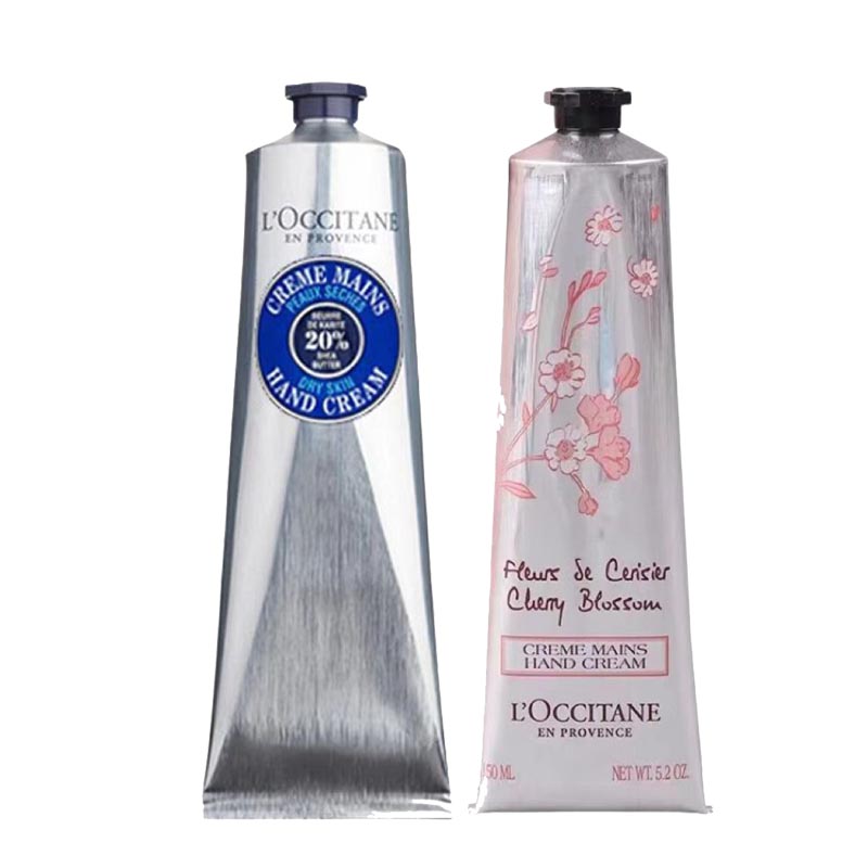 欧舒丹护手霜礼盒（樱花+乳木果各150ml）套 浅灰色