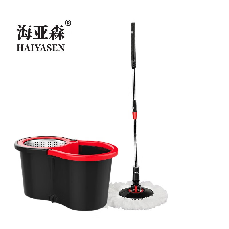 海亚森（HAIYASEN） TK-2010 旋转拖把桶 1套/箱   (单位：套) 黑色