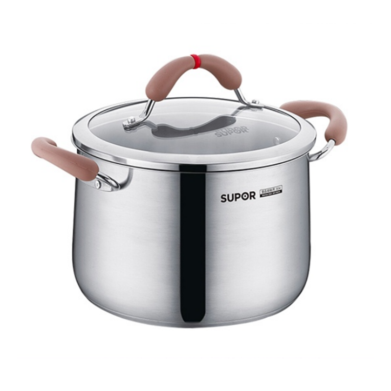 苏泊尔（SUPOR） RT22AA1 22cm 小红圈不锈钢汤锅 银色（单位：个）