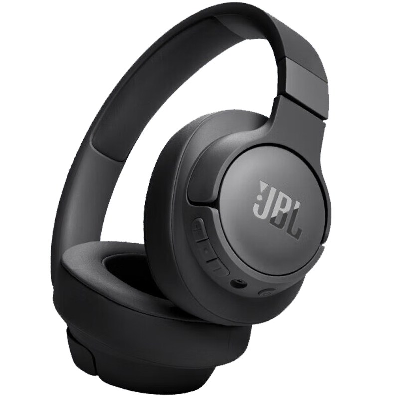 JBL TUNE 720BT 头戴式无线耳机 纯正低频音效 蓝牙5.3 免提通话 音乐游戏网课超长续航 黑色
