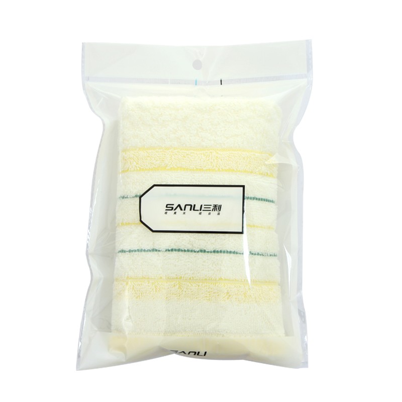 三利 G8029 纯棉炫彩毛巾单条袋装 32*72cm 柔软吸水洗脸面巾 随机