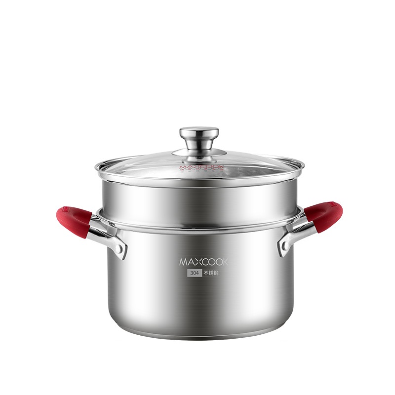 美厨悦享汤蒸多用锅20cm MCLP-602单位：个 不锈钢色