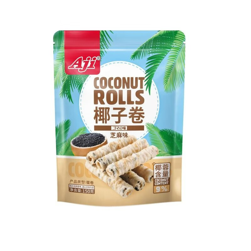 Aji 芝麻味椰子卷 150g*5袋 灰绿色