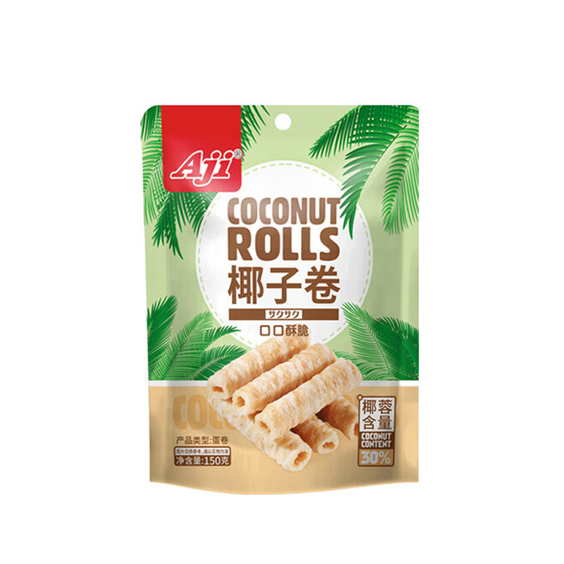 Aji 原味椰子卷 150g*5袋 雾雨绿