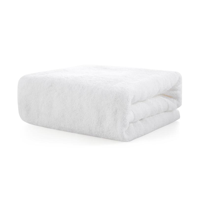 全棉时代精梳棉毛圈浴巾 70CM&times;140CM 轻时光白  1条装 白色