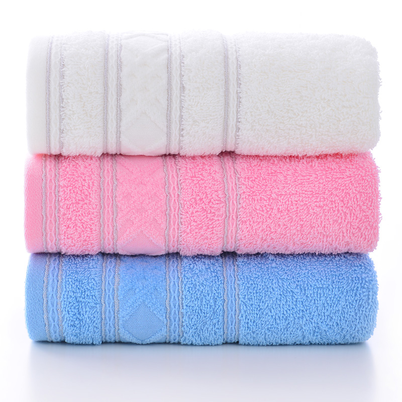 洁丽雅抗菌纯棉毛巾三条装W0401 33cmx73cm  袋装（单位：袋） 混色