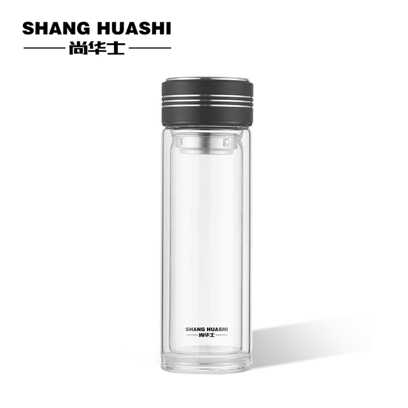 尚华士（SHANG HUASHI）典雅双层水晶杯SHS-0421 350ml（单位：个） 黑色