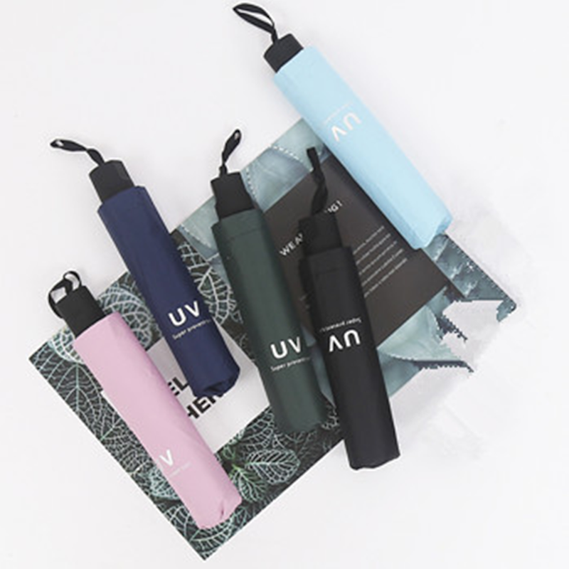 senmoh 21寸8骨黑胶手动晴雨伞礼盒装  70027（单位：把） 混色