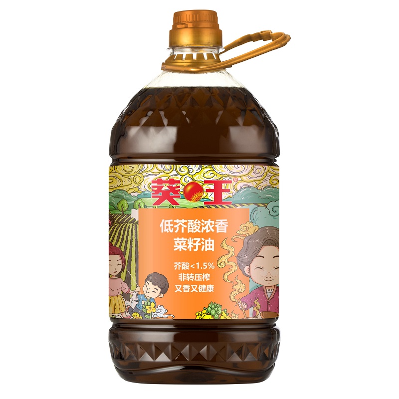 葵王 低芥酸浓香菜籽油（插画）5L（单位：桶）棕色