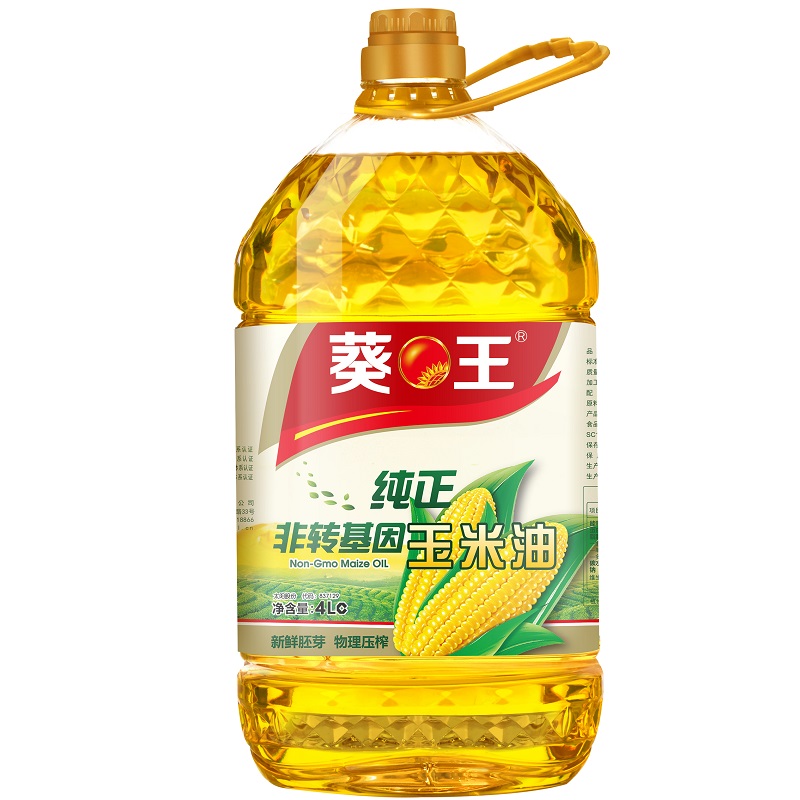 葵王 非转基因纯正玉米油4L 桶 黄色