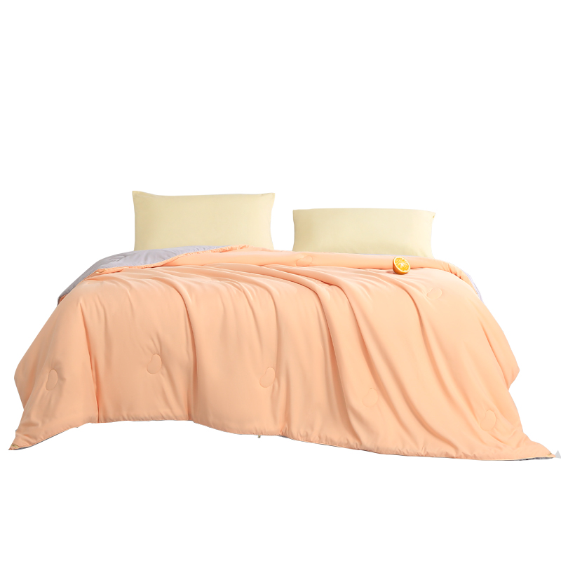 富安娜净柔夏被\月光漫步\浅橙\152*210cm\250g单位：床 橙色