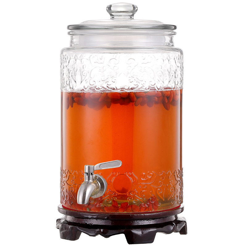 美厨（maxcook）泡酒瓶泡酒坛 玻璃家用酿酒密封药酒罐酒坛酵素桶 10斤装 MCX784  