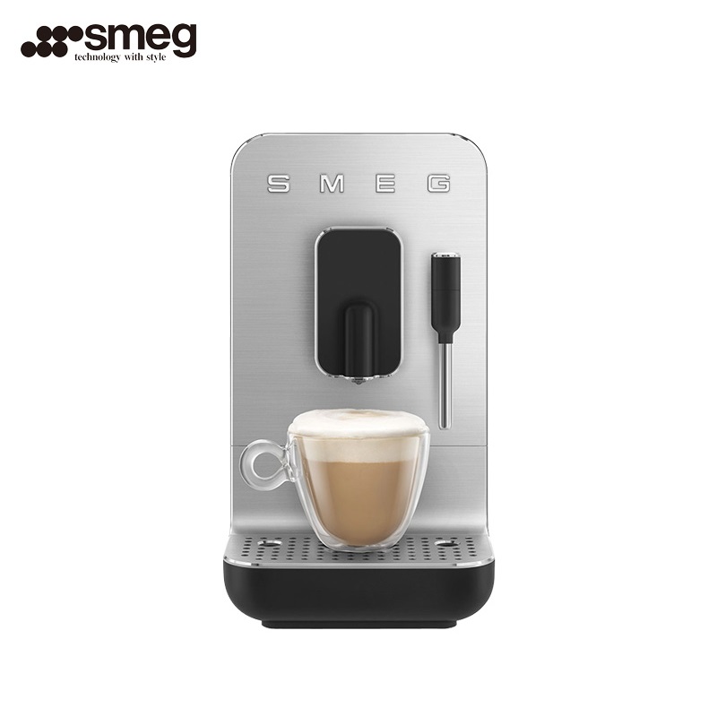 SMEG斯麦格 意式全自动打奶泡拉花磨豆研磨一体家用办公室咖啡机BCC02（单位：台） 曜石黑