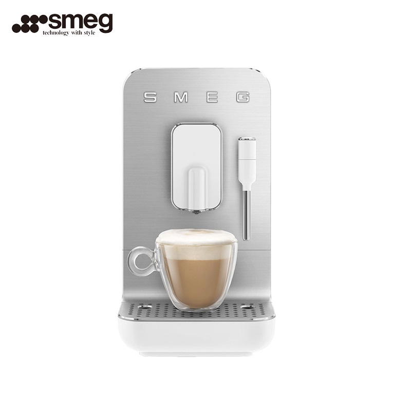 SMEG斯麦格 意式全自动打奶泡拉花磨豆研磨一体家用办公室咖啡机BCC02（单位：台） 银白色