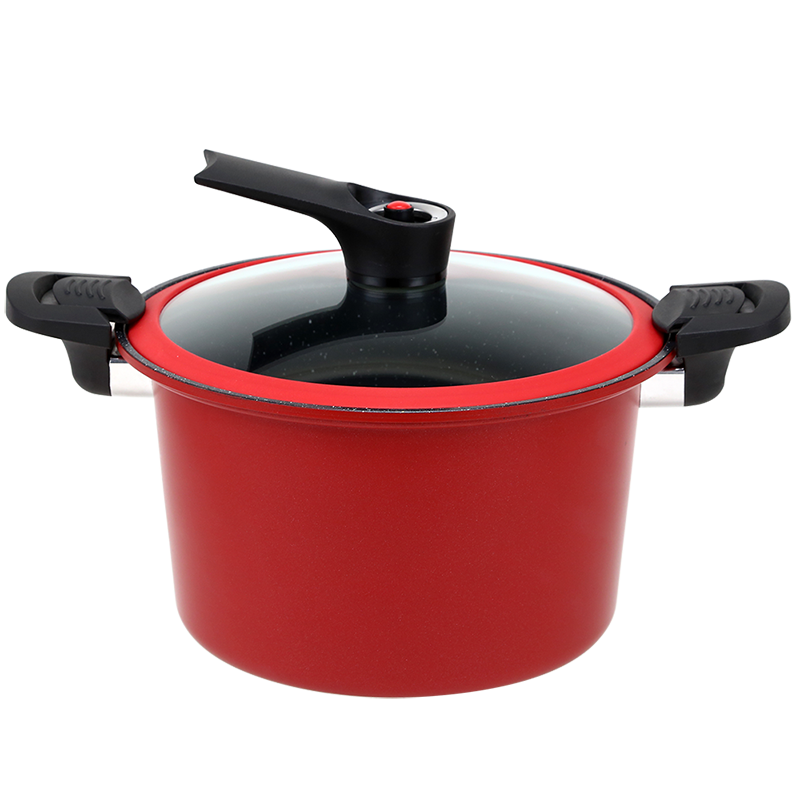 德世朗（DESLON）麦饭石抗菌不粘微压营养锅 DFS-T832A（单位：套） 红色