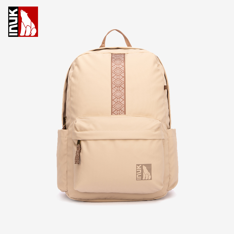 INUK 山系WUUL环保双肩背包电脑包（21L) 1件 奶茶色