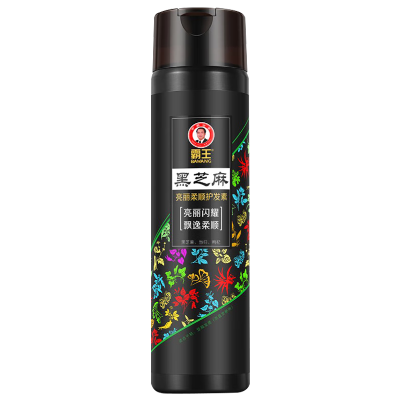 霸王（BAWANG）黑芝麻亮丽柔顺护发素450g  10101021967（单位：瓶） 曜石黑