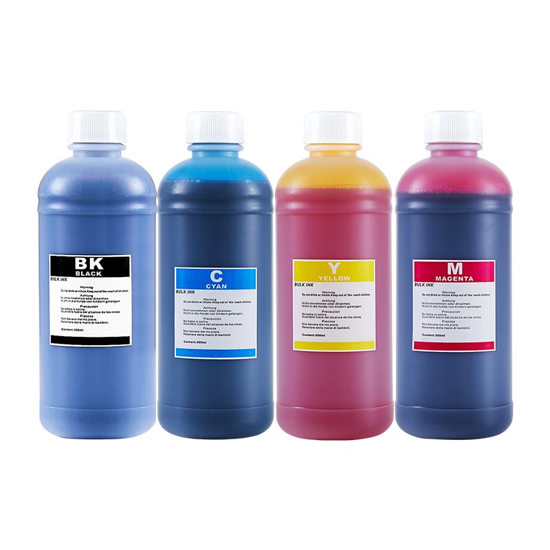 得印 通用墨水 适用惠普 佳能 爱普生喷墨打印机墨水 803墨盒墨水 连供填充彩色染料墨汁 500ML四色套装墨水 【店长推荐】500ml*4色