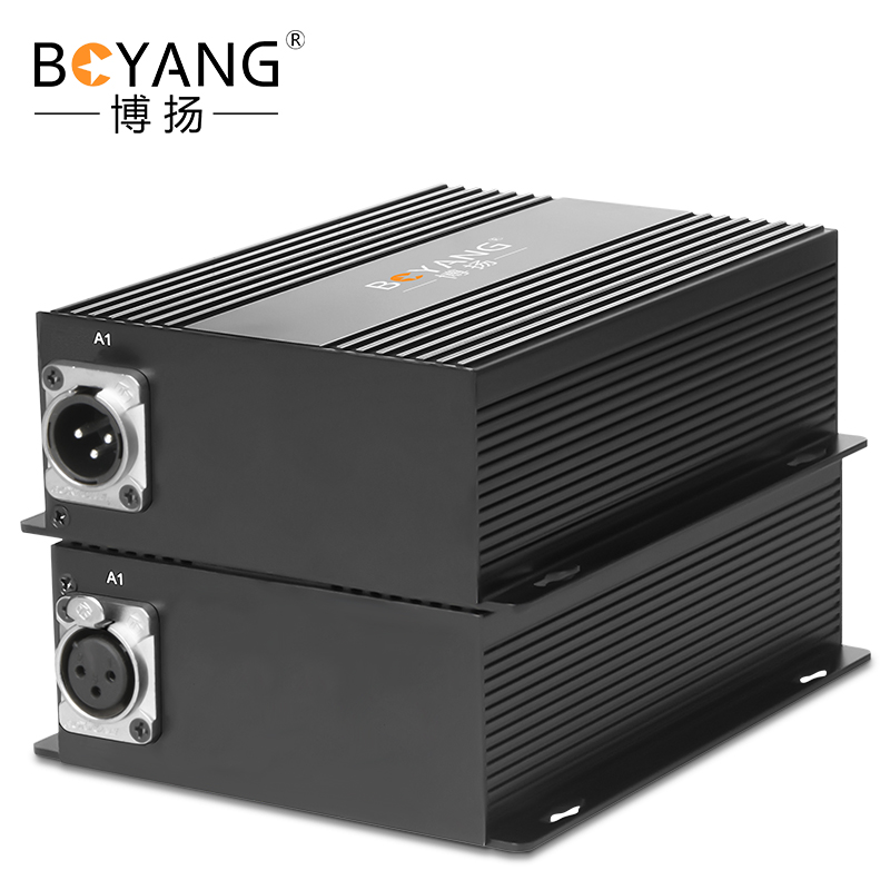 博扬（BOYANG）1路卡侬音频光端机 卡农头平衡音频光纤延长器 1路正向光纤传输器 一对 BY-XLR-1X-P 黑色