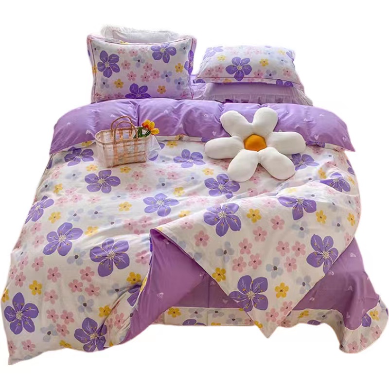 菩朵家纺 四件套 流金岁月 全棉四件套 200*230cm (单位：套 ) 随机