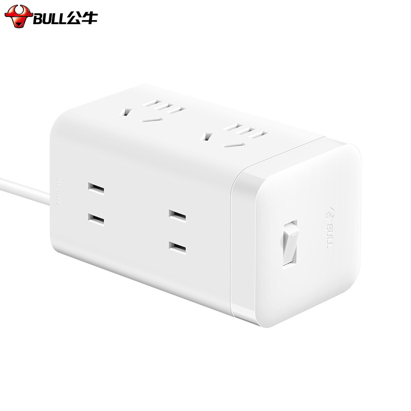 公牛（BULL) 大魔方插座 插线板/插排/排插/接线板/拖线板 GNV-UE2240 魔方6位插座全长1.8米 个 白色