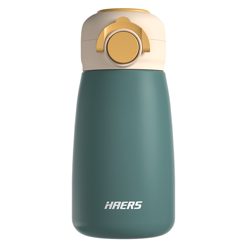 哈尔斯不锈钢保温杯女学生保温杯带提环便携水杯380ML HD-380-95（单位：个） 绿色