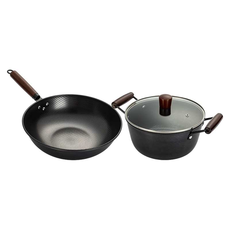 艾姆德（EMUND） DG-MSD3222 32cm炒锅+22cm汤锅 梅赛锻打二件 黑色（单位：套）