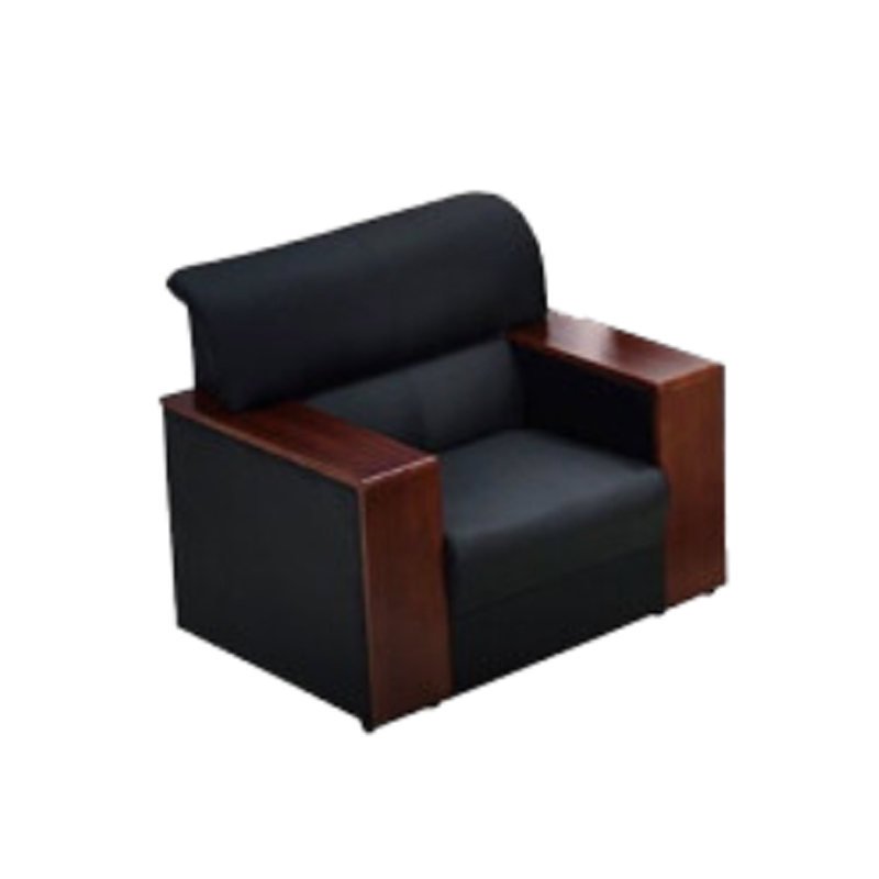悦山 西皮办公室沙发 单人位 860*750*830*1张 黑色