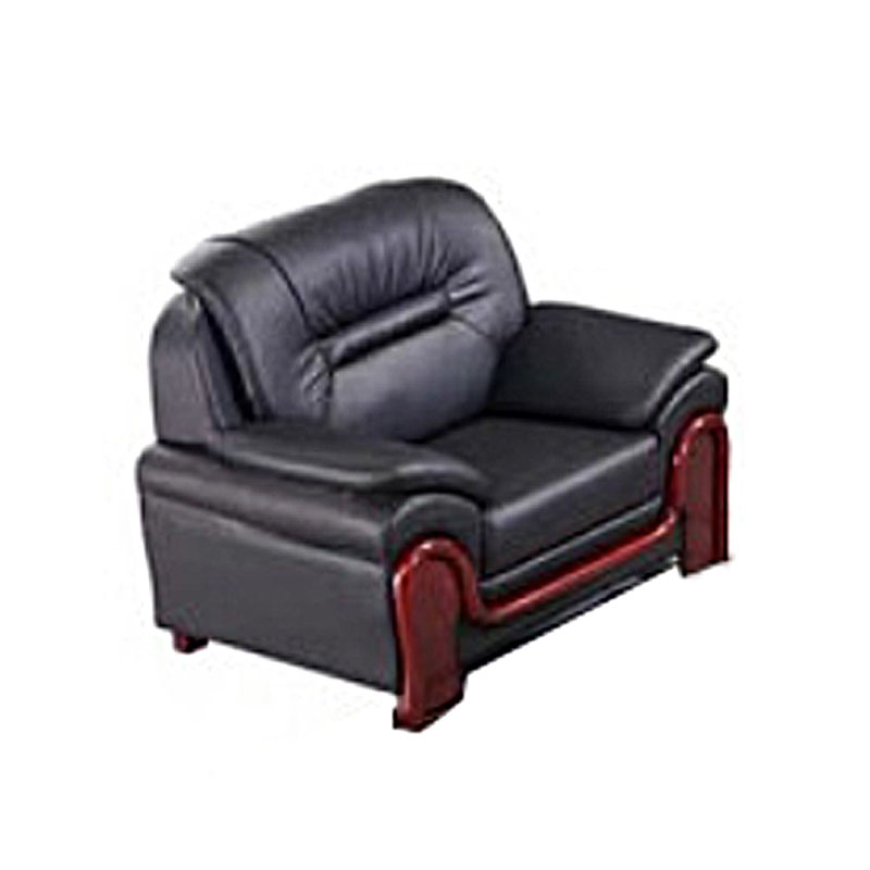 悦山 洽谈办公沙发 西皮 黑色 单人位1200*900*900*1张