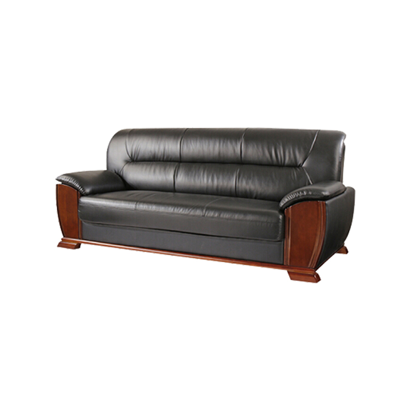 悦山 现代商务办公沙发 黑色 三人位2050*850*910mm*1张