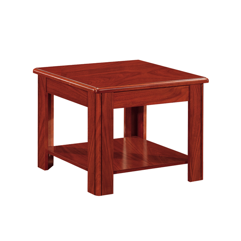 悦山 油漆办公茶几 方几 600*600*480mm*1张 胡桃木色