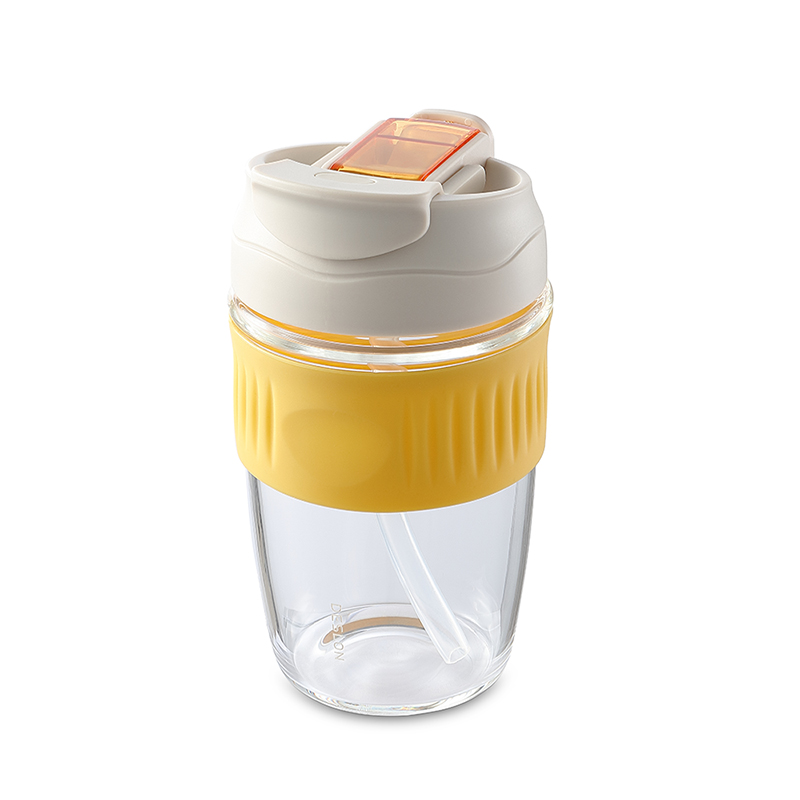 德世朗（DESLON）双饮随手玻璃杯 DSYB-420YE（单位：套） 黄色