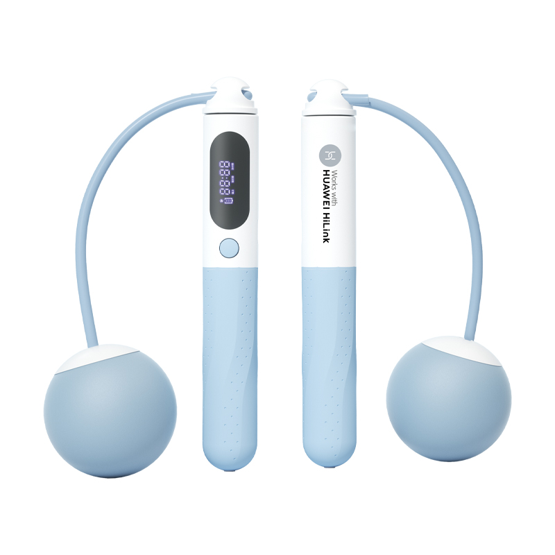 smooky蓝牙计数两用TPR大球跳绳 蓝白色