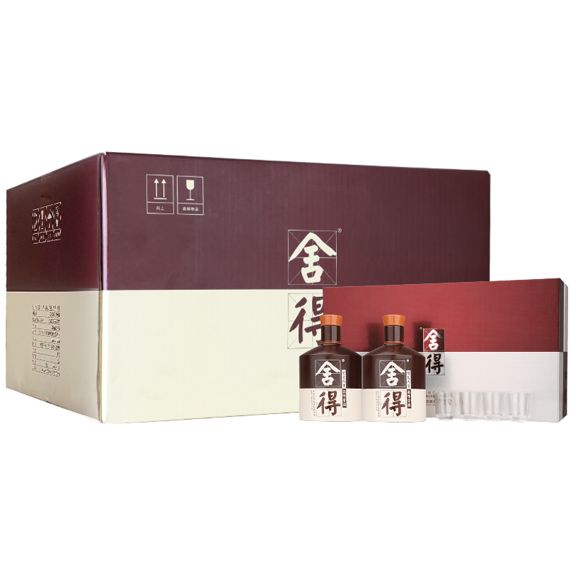 舍得 舍得酒 品味舍得 双年份标识 52度 500ml *6瓶 整箱装 浓香型白酒（单位：盒） 拿铁色