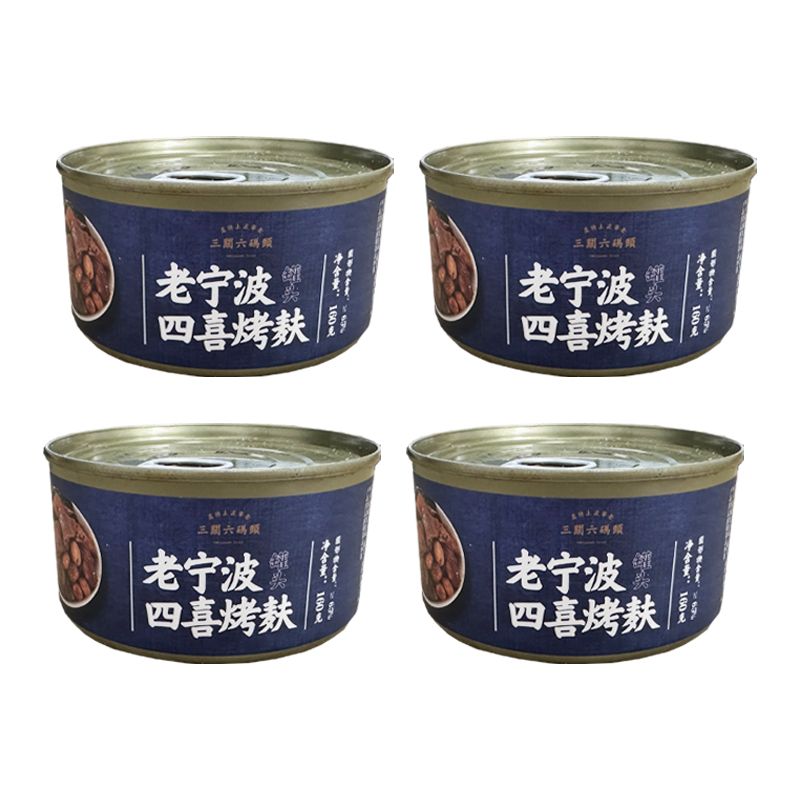 三关六码头老宁波四喜烤麸160g*4（单位：组） 蓝色