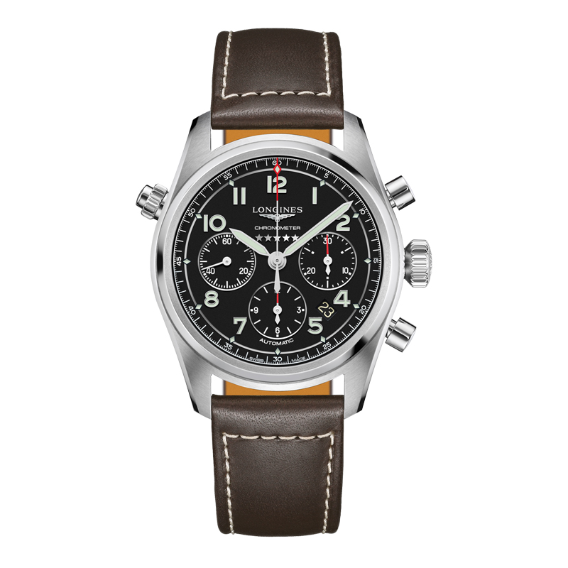 浪琴(Longines)瑞士手表 先行者系列自动机械男士腕表42mm L3.820.4.53.0 黑色