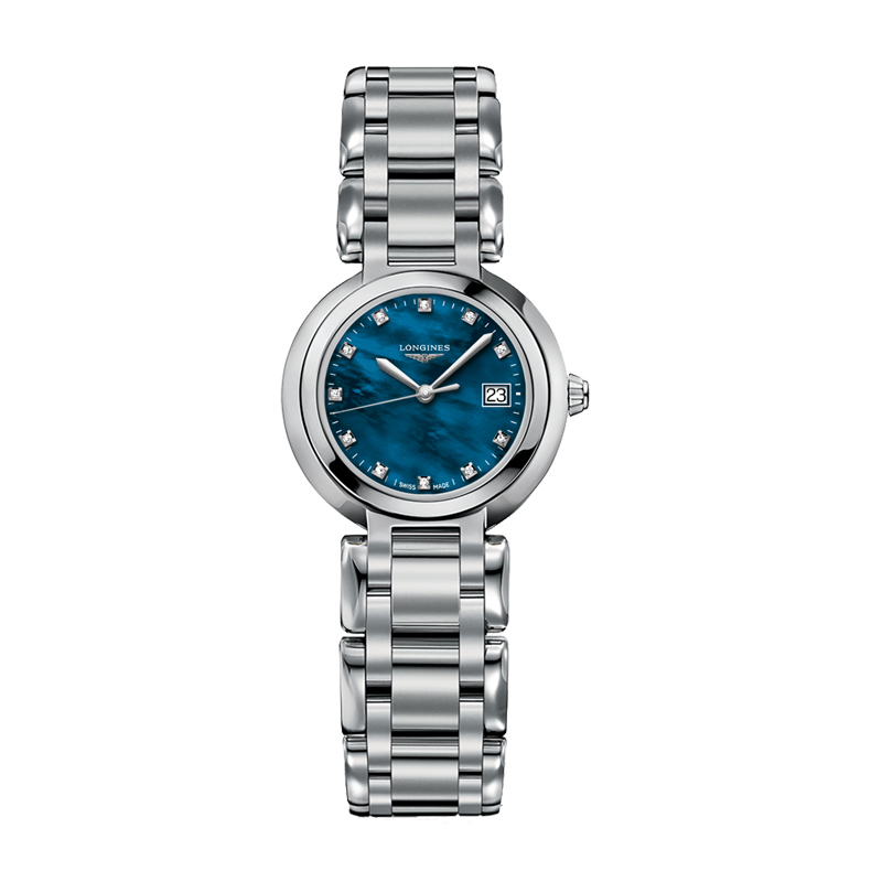 浪琴(Longines)瑞士手表 心月系列 石英钢带女表 L8.110.4.98.6（单位：块） 蓝色