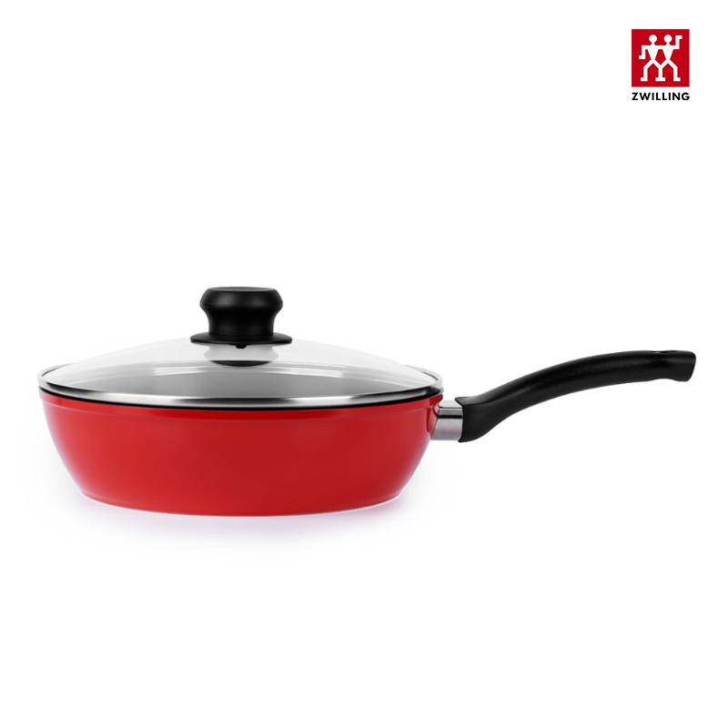 双立人style28cm煎炒锅不粘锅厨房家用平底锅（40458-283-982-A）（单位：个）） 红色