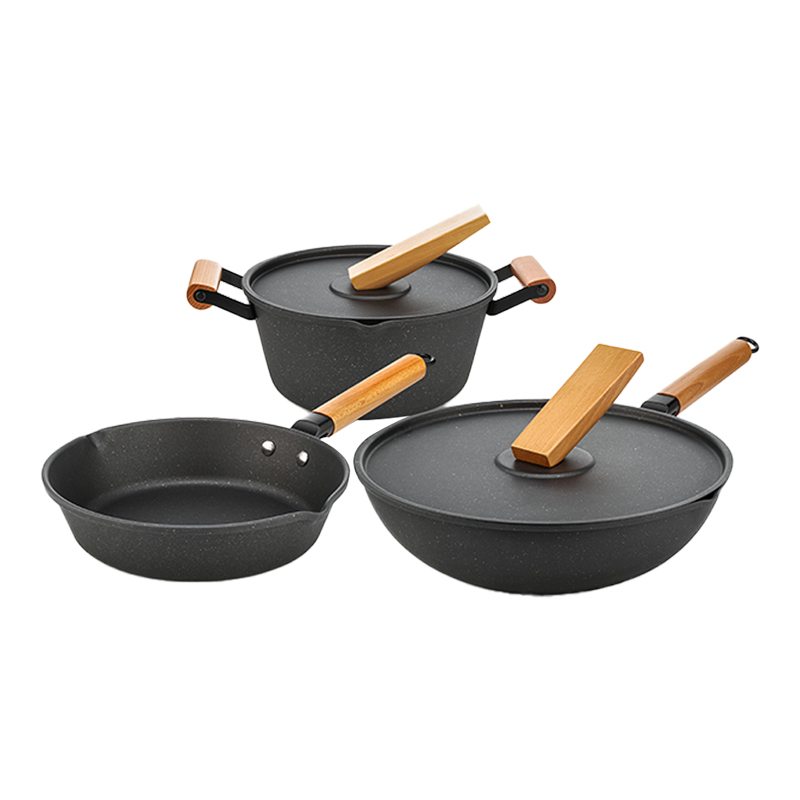 康宁餐具WORLD KITCHEN康宁精铁不粘锅具五件套 曜石黑