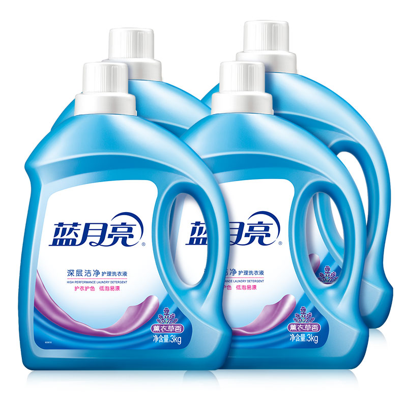 蓝月亮薰衣草深层洁净洗衣液3kg*4   80000270（单位：箱） 蓝色